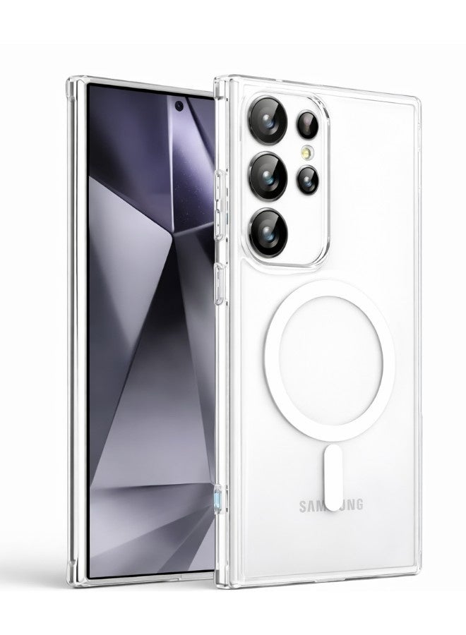 Gear4 Samsung Galaxy S24 Ultra Shockproof Case, Magnetic Anti-Scratch Protective Cover Supports Wireless Charging MageSafe, Made of High Quality TPU - Clear - Image 1